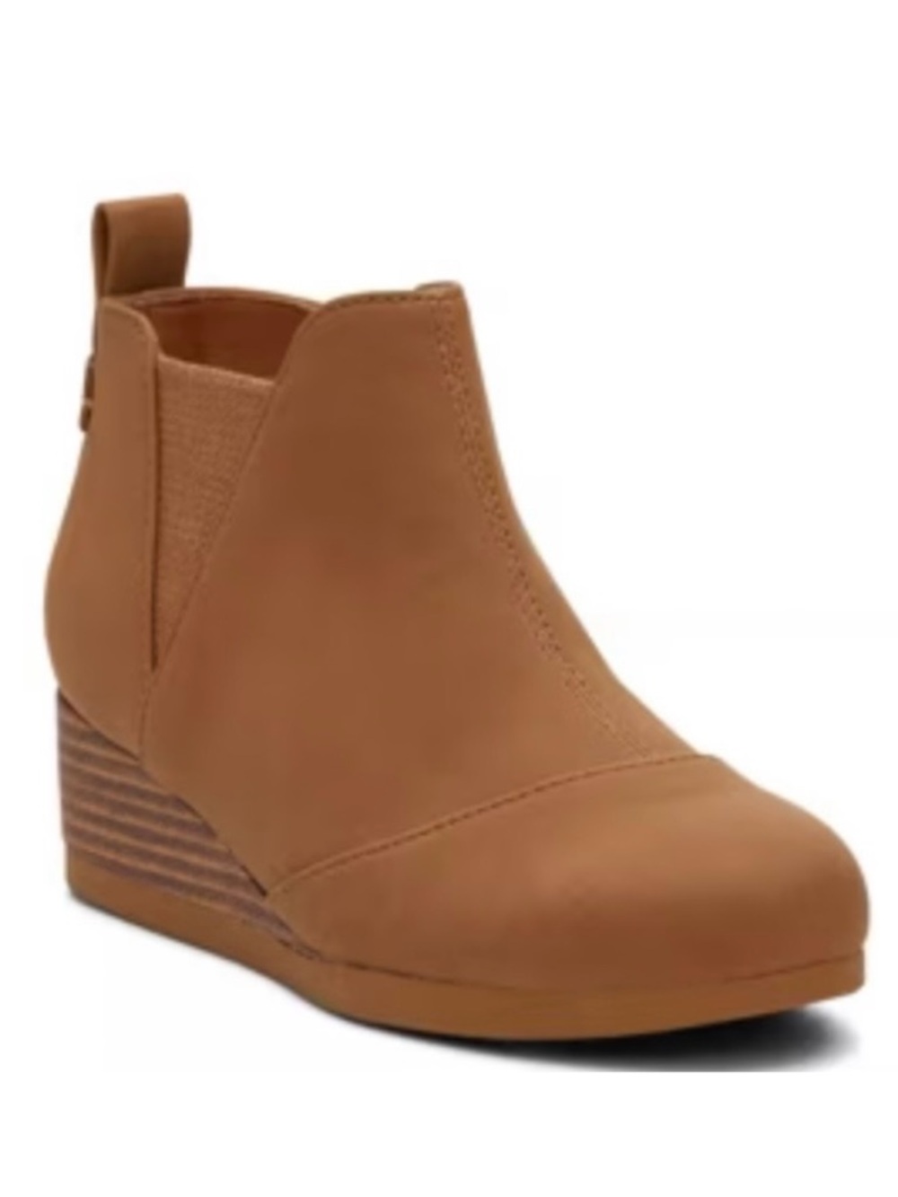 Toms Kids’ Kelsey Toffee Wedge Bootie Size 2